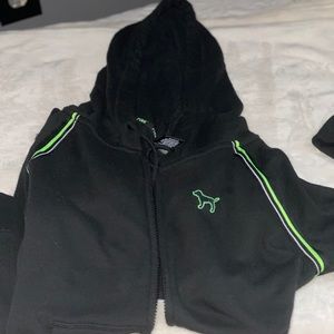 Pink Victoria’s Secret Hooded Zip-Up Sweater